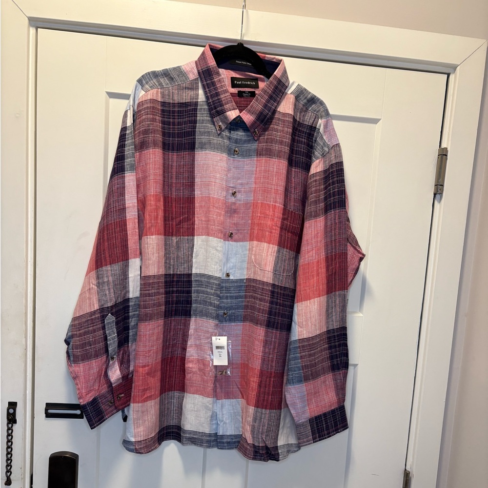 Paul Frederick Linen Button Down. NWT